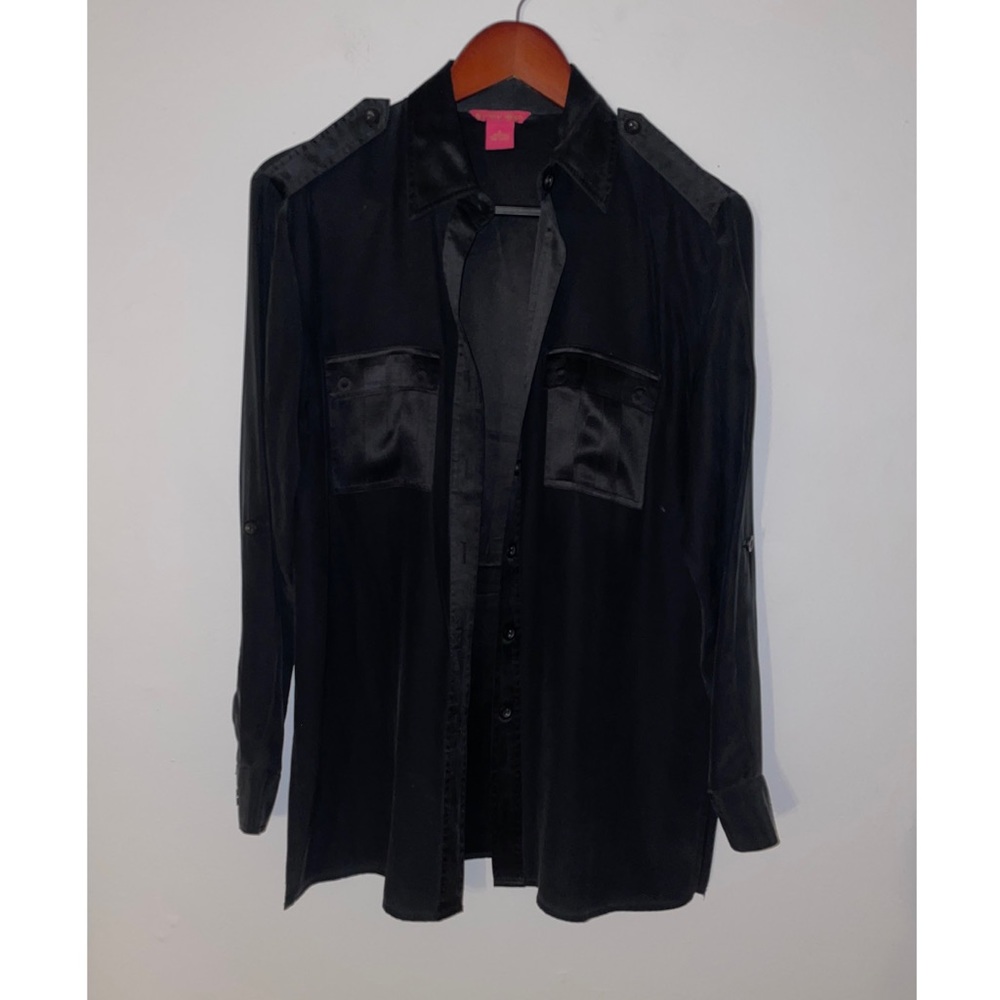 Sunny Leigh small 100% silk blouse
